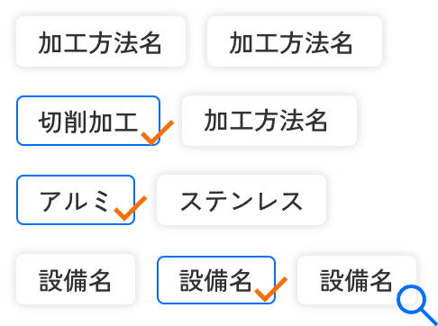 加工方法・材料・設備で 絞り込み検索